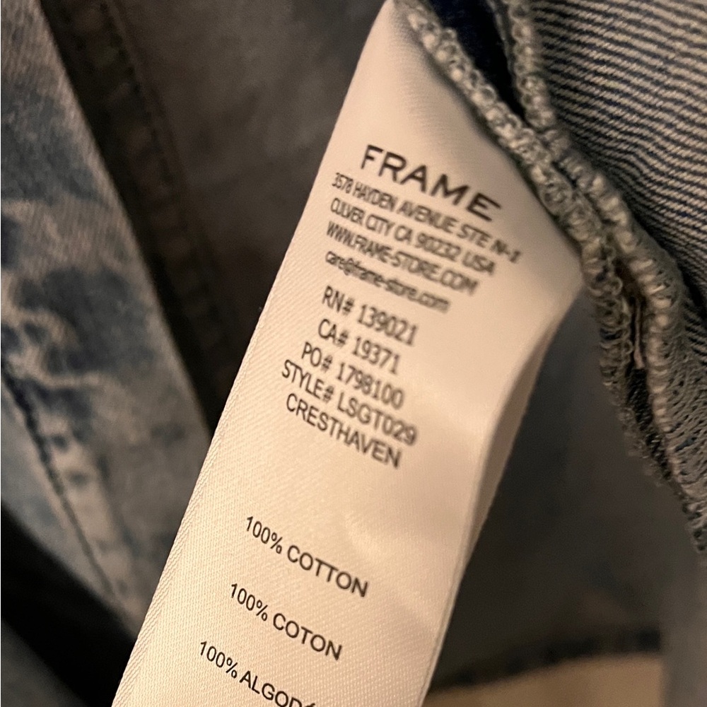 Frame Denim Button-Up Shirt with Puffed Sleeves - Picture 6 of 7